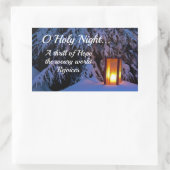 "O Heilige Nacht" Beloved kerstcarol Rechthoekige Sticker (Tas)
