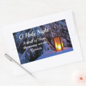 "O Heilige Nacht" Beloved kerstcarol Rechthoekige Sticker (Envelop)