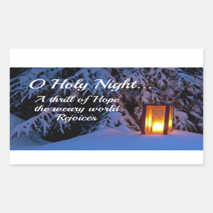 "O Heilige Nacht" Beloved kerstcarol Rechthoekige Sticker