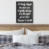  o heilige nacht | Chalkboard kerstscript Canvas Afdruk (Insitu (Slaapkamer))