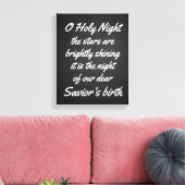  o heilige nacht | Chalkboard kerstscript Canvas Afdruk (Insitu (Woonkamer))