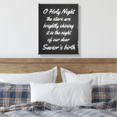  o heilige nacht | Chalkboard kerstscript Canvas Afdruk (Insitu (Slaapkamer))