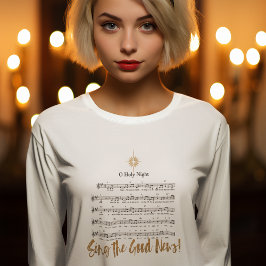 O HEILIGE NACHT Christelijke Hymne Vrouwen Kerstmi T-shirt