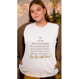 O HEILIGE NACHT Christelijke Hymne Vrouwen Kerstmi T-shirt