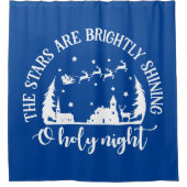 O Heilige nacht De sterren schijnen helder Douchegordijn (Voorkant)