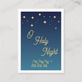 O Heilige Nacht Elegante Kerstmis Gebedskaart Plaatskaartje
