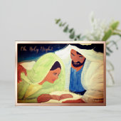 O Heilige Nacht  Folie Feestdagenkaart (Staand Voorkant)