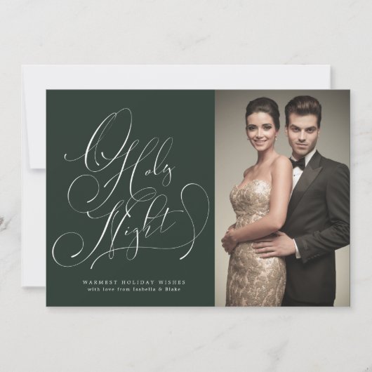 O Heilige Nacht Foto Kerstkaart (Voorkant)