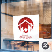 O heilige nacht geboorte van Jezus Raamsticker (Cafe Raam)