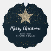 O Heilige Nacht | goudster Ornament Kaart (Achterkant)