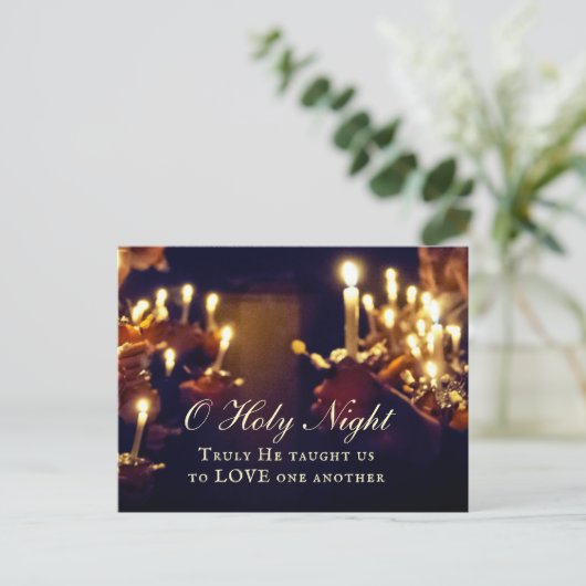 O Heilige Nacht, hij heeft ons echt geleerd van li Briefkaart (Staand voorkant)