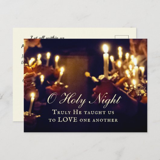 O Heilige Nacht, hij heeft ons echt geleerd van li Briefkaart (Voorkant / Achterkant)