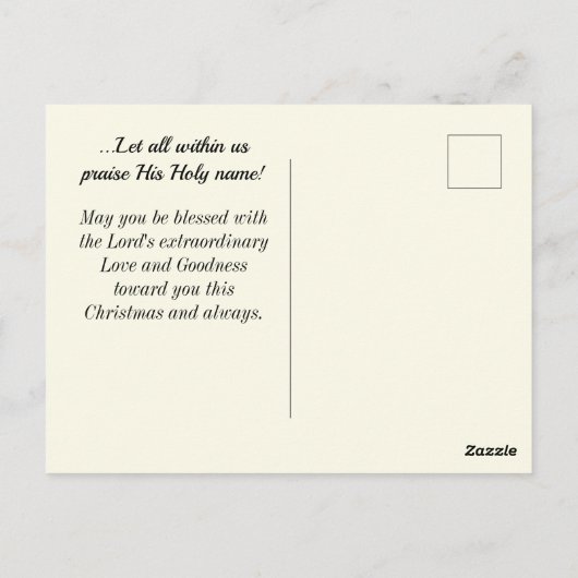 O Heilige Nacht, hij heeft ons echt geleerd van li Briefkaart (Achterkant)