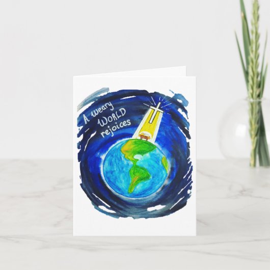 "O Heilige Nacht" Kerstkaart Bedankkaart (Voorkant)