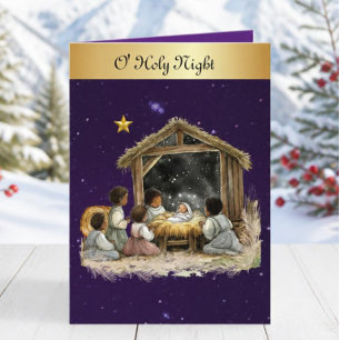 O Heilige Nacht kerstkaart Kaart