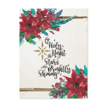 O Heilige Nacht, Kerstmis Carol Red Poinsettia
