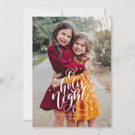 O Heilige nacht Kerstmis fotokaart Kaart