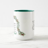 O HEILIGE NACHT Kerstmis Hymne & Schrift Groen 15o Mok (Midden)