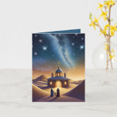 O Heilige nacht Kerstmis Kaart (Gele Bloem)