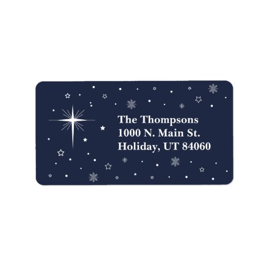 O' HEILIGE NACHT / Kerstmis retourlabels Etiket (Voorkant)