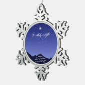 O Heilige nacht Kerstmis Tin Sneeuwvlok Ornament (Rechts)