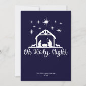 O Heilige Nacht Kerststal Familie Foto Kerstmis  Feestdagenkaart (Voorkant)