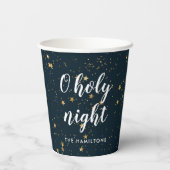 O Heilige Nacht | kerstster Papieren Bekers (Achterkant)