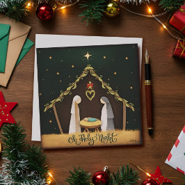 O Heilige Nacht Kribbe Kerst Inspiratie Feestdagenkaart