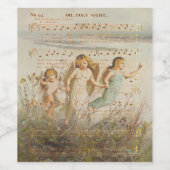 O Heilige nacht met Angels Wijn Etiket (Enkel label)