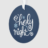 O Heilige Nacht Moderne Christelijke kerst van de  Ornament (voorkant)