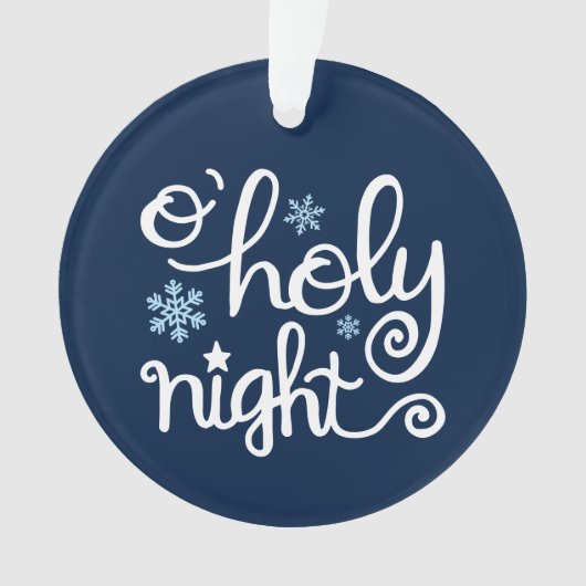 O Heilige Nacht Moderne Christelijke kerst van de  Ornament (voorkant)