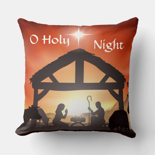 O Heilige nacht omkeerbaar glitter kussen (Voorkant)
