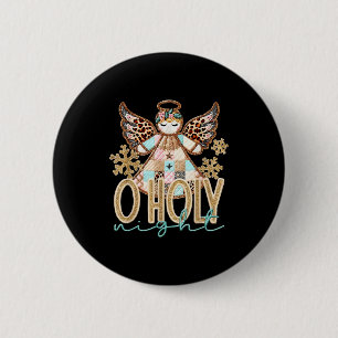 O Heilige Nacht Patchwork Engel Christelijk Jezus Ronde Button 5,7 Cm