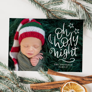 O Heilige Nacht Religieuze Kerst Foto Feestdagenkaart