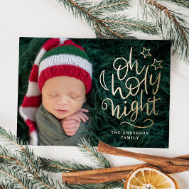 O Heilige Nacht Religieuze Kerst Foto Feestdagenkaart