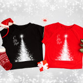 O Heilige Nacht Vakantie Glow Witte Kerstboom T-shirt