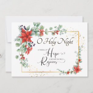 "O Heilige Nacht" Weary World is blij met kerstfla Feestdagenkaart