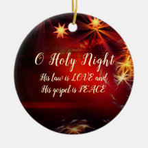O Heilige Nacht, Zijn evangelie is VREDE, kerstkar