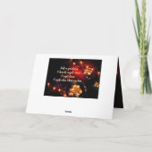 O Heilige Nacht, zijn wet is LOVE, kerstkarol Kaart (Achterkant)