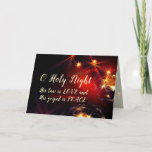 O Heilige Nacht, zijn wet is LOVE, kerstkarol