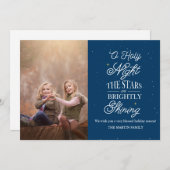 O Heilige Nachtblauwe kerstkaart (Voorkant / Achterkant)