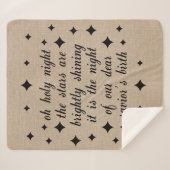 O Heilige Nachtelijke Religieuze Kerstkerst Sherpa Deken (Voorkant (horizontaal))