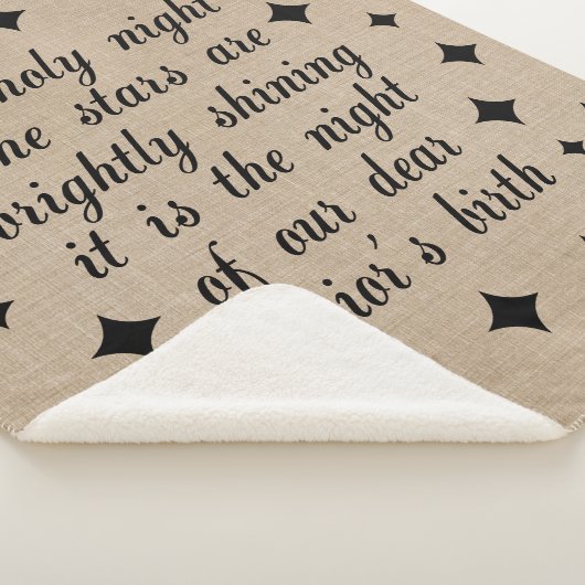 O Heilige Nachtelijke Religieuze Kerstkerst Sherpa Sherpa Deken (3/4)