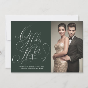 O Heilige Nachtfotofeestdag Feestdagenkaart