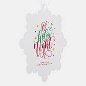 O Heilige Nachthand Letter Foto Ornament Kaart (Rechts)