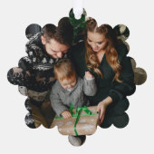 O Heilige Nachthand Letter Foto Ornament Kaart (Achterkant)