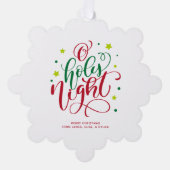 O Heilige Nachthand Letter Foto Ornament Kaart (Voorkant)