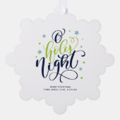 O Heilige Nachthand Letter Foto Ornament Kaart (Voorkant)