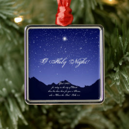 O Heilige Nachtplein kerstversiering Metalen Ornament