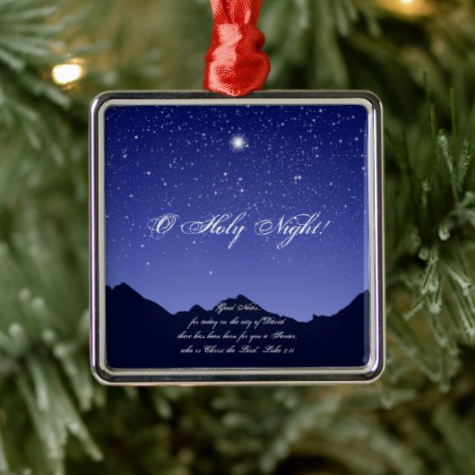 O Heilige Nachtplein kerstversiering Metalen Ornament (Boom)